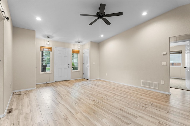 4012 Lancaster Rd, Missoula, MT 59808 - spare room featuring ceiling fan, light wood finished floors, and recessed lighting