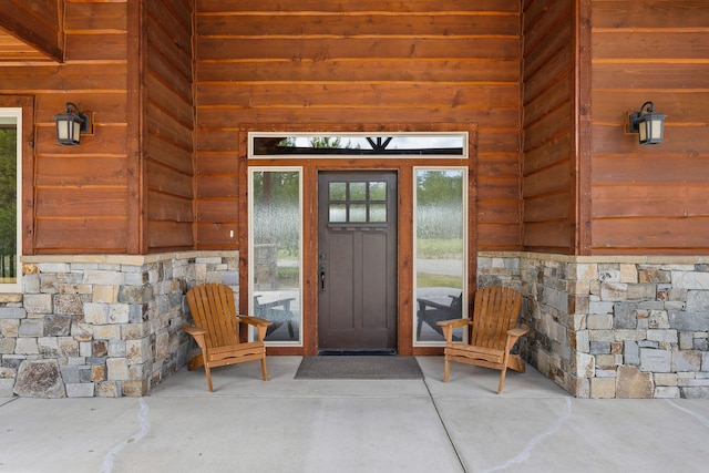 71 Cw Mitchell Ct, Marion, MT 59925 - view of exterior entry with stone siding