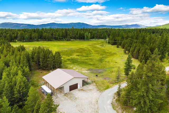 71 Cw Mitchell Ct, Marion, MT 59925 - view of subject property featuring a heavily wooded area and mountains