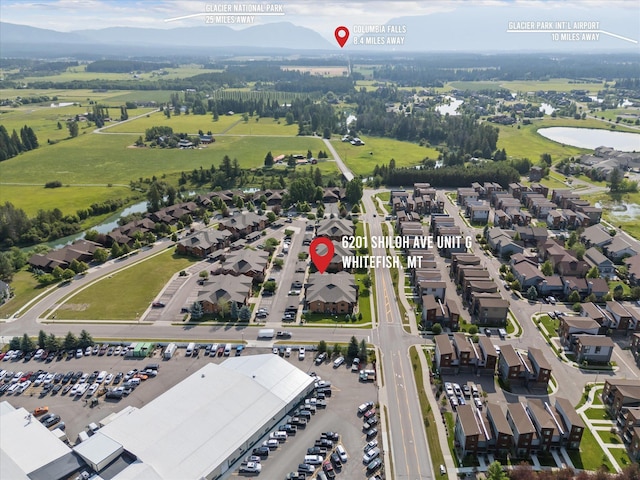 6201 Shiloh Ave Unit G, Whitefish, MT 59937 - aerial view of property's location with a large body of water