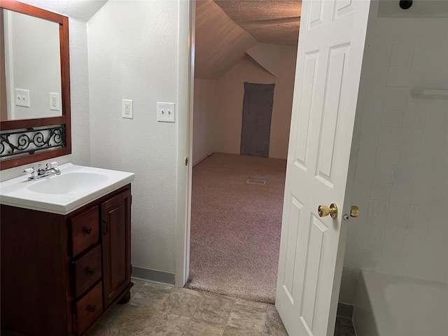 1717 2nd Ave N, Great Falls, MT 59401 - full bath featuring vanity and vaulted ceiling