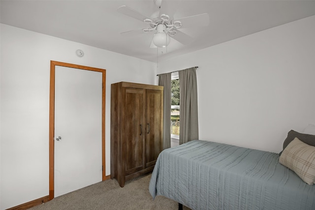 2321 8th Ave S, Great Falls, MT 59405 - bedroom with light colored carpet and ceiling fan