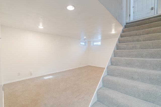 408 23rd Ave NE, Great Falls, MT 59404 - stairway featuring carpet flooring and recessed lighting