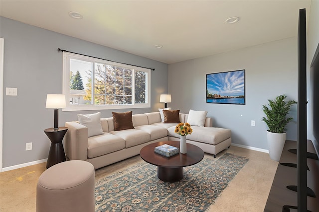 408 23rd Ave NE, Great Falls, MT 59404 - carpeted living room featuring baseboards and recessed lighting