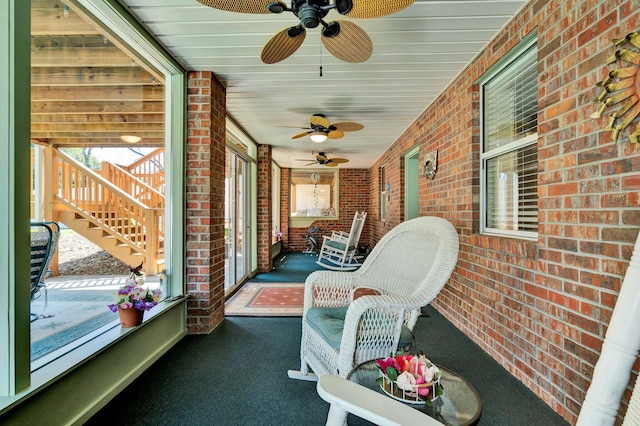 2506 Cindy St, Athens, TN 37303 - sunroom with a ceiling fan