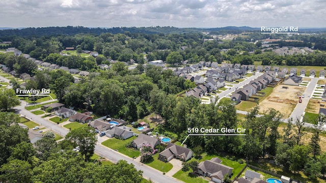 519 Cedar Glen Cir, Chattanooga, TN 37412 - aerial view of residential area