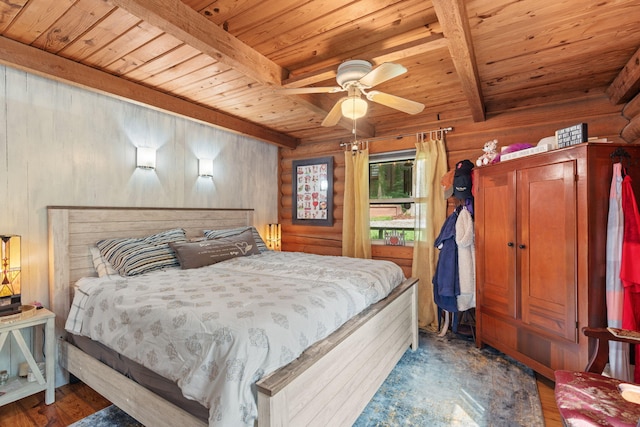 144 Low Brook Ct NE, Cleveland, TN 37312 - bedroom featuring a wood ceiling with exposed beams and wood finished floors