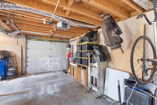 garage featuring a garage door opener