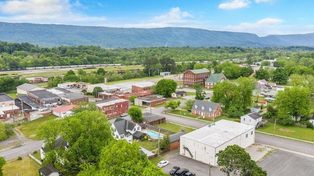 aerial view featuring a mountain view