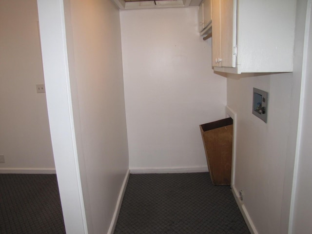 corridor with baseboards