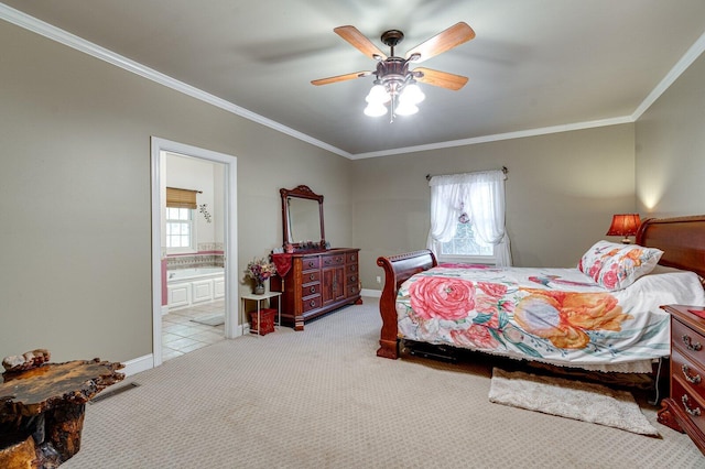 bedroom with visible vents, multiple windows, and light carpet