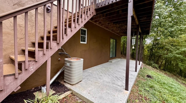 view of patio with cooling unit