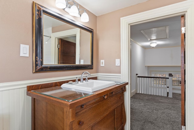 bathroom featuring vanity