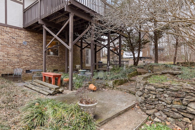 view of patio with a deck