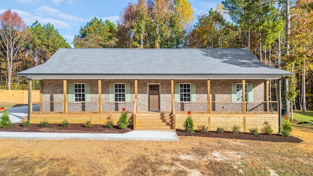 view of front facade with covered porch