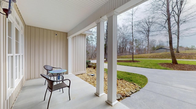 view of patio with covered porch