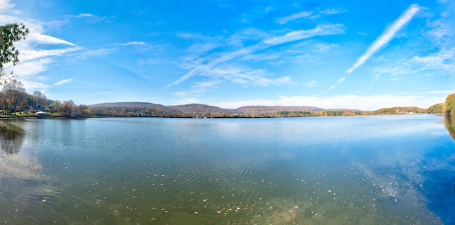 view of water feature with a mountain view