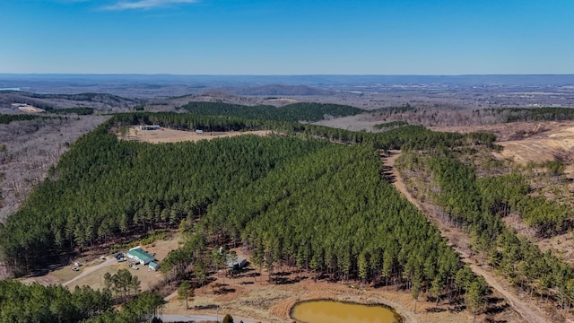 aerial view with a forest view