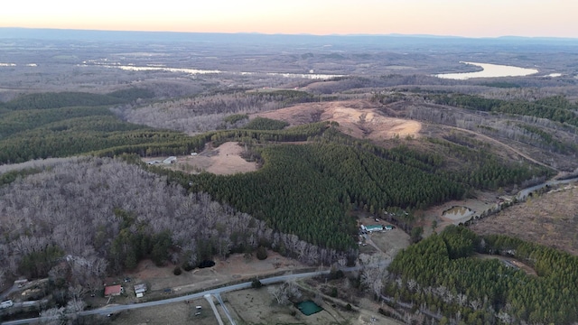 aerial view with a forest view and a mountain view