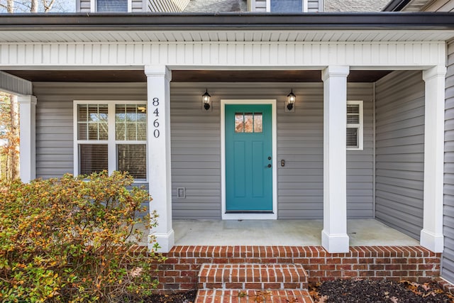 property entrance with a porch