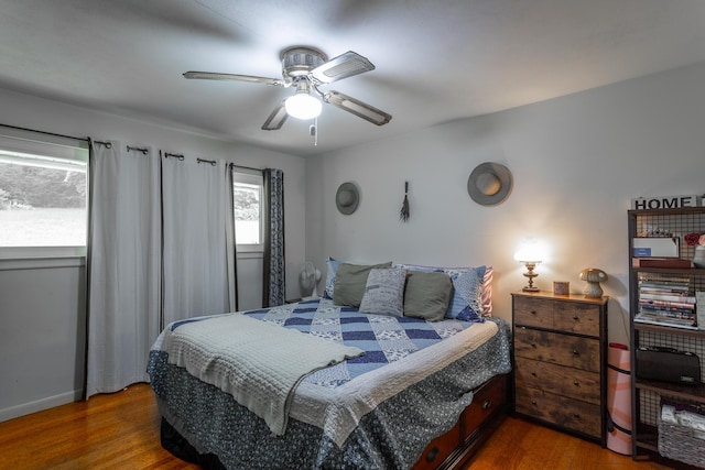 4701 Maywood Ln, Chattanooga, TN 37416 - bedroom featuring wood finished floors and a ceiling fan