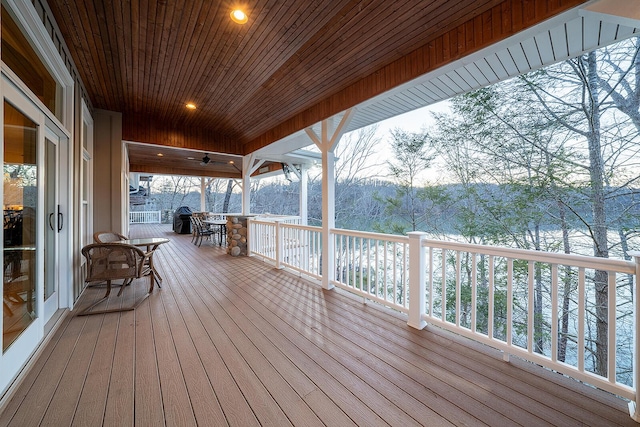 view of wooden terrace