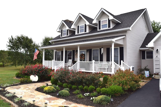 view of front of property with covered porch