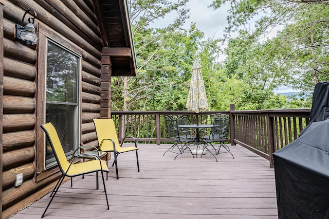 view of wooden deck