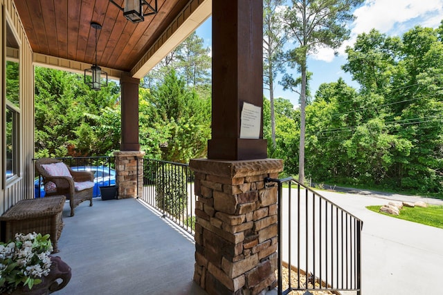 view of patio / terrace featuring a porch