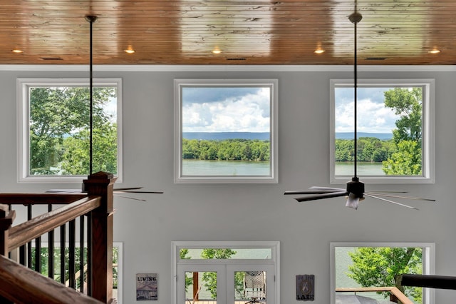 interior details featuring french doors