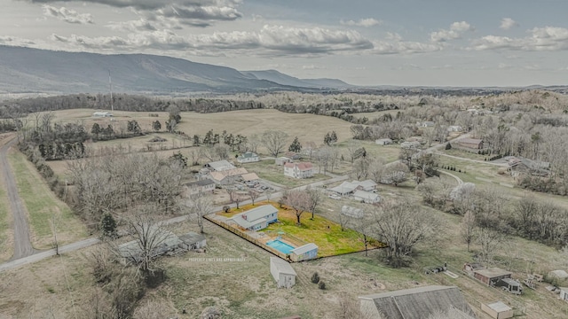 drone / aerial view with a mountain view