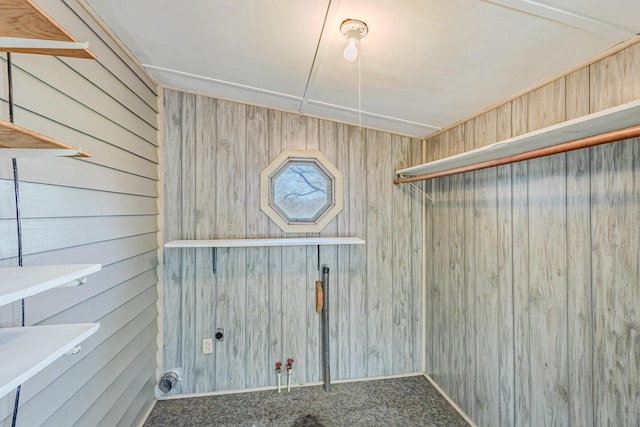 laundry room with laundry area, carpet flooring, and hookup for an electric dryer