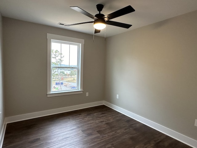 1344 Unity Dr NE, Cleveland, TN 37312 - spare room featuring dark wood-style flooring and ceiling fan
