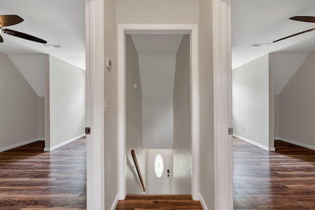 interior space featuring dark hardwood / wood-style flooring