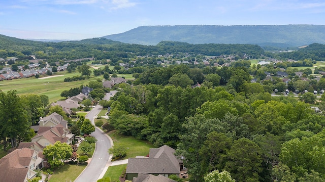 aerial view featuring a mountain view