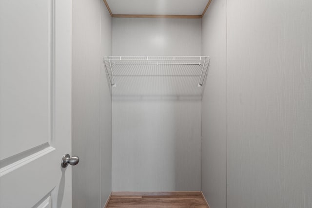 walk in closet featuring hardwood / wood-style floors