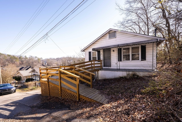 bungalow-style home featuring a porch