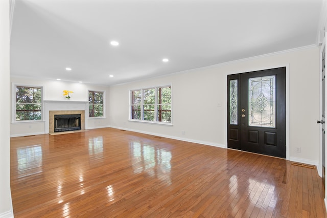 7000 Davis Ferry Rd, Loudon, TN 37774 - entryway with healthy amount of natural light, light wood-style flooring, baseboards, and crown molding