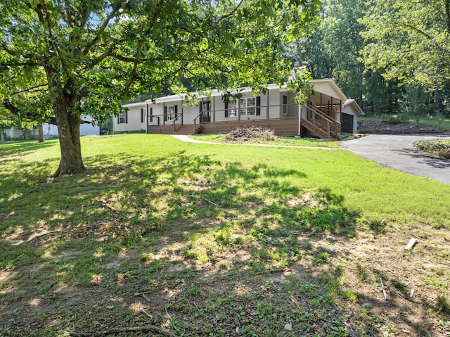 7000 Davis Ferry Rd, Loudon, TN 37774 - ranch-style house with a porch, a front yard, and stairway