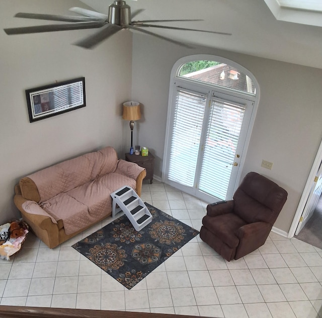 170 Courtyard Ln NE, Cleveland, TN 37312 - living area featuring light tile patterned floors and ceiling fan