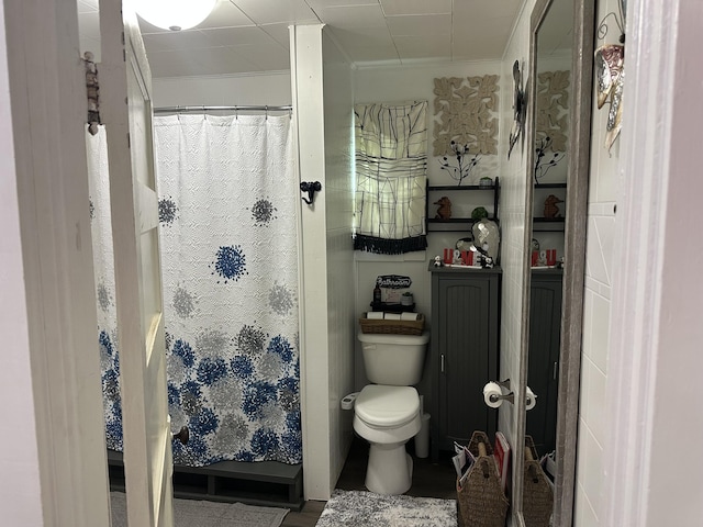 1785 Benton Station Rd, Benton, TN 37307 - bathroom featuring toilet and curtained shower