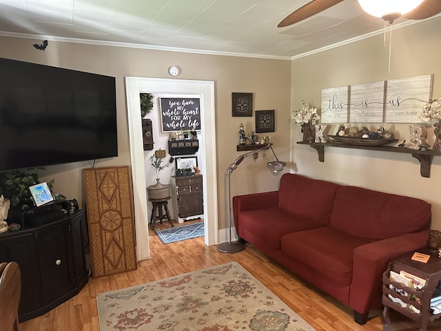 1785 Benton Station Rd, Benton, TN 37307 - living area featuring crown molding and wood finished floors