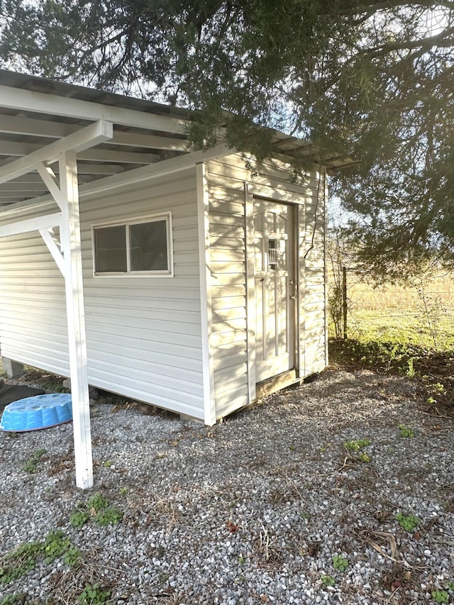 view of outdoor structure