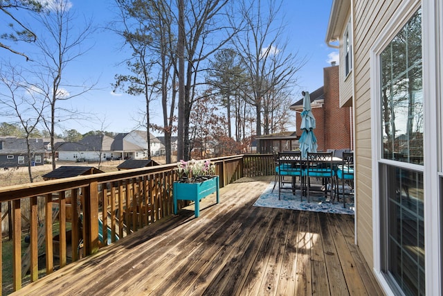 view of wooden terrace