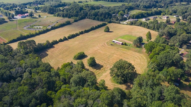 bird's eye view featuring a rural view