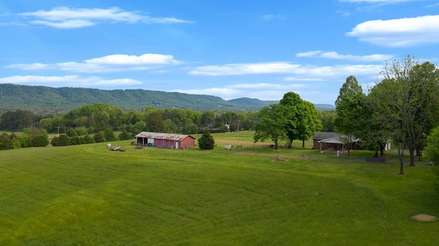 exterior space with a rural view