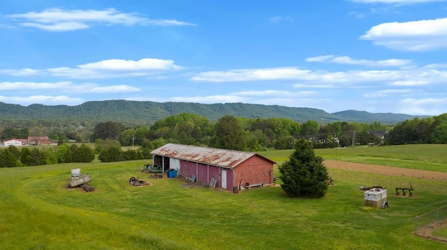 property view of mountains with a rural view