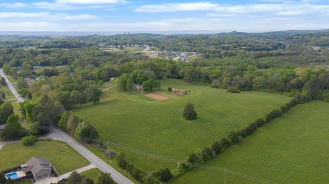 drone / aerial view featuring a rural view