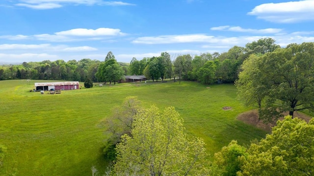 bird's eye view featuring a rural view