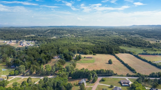 drone / aerial view featuring a rural view